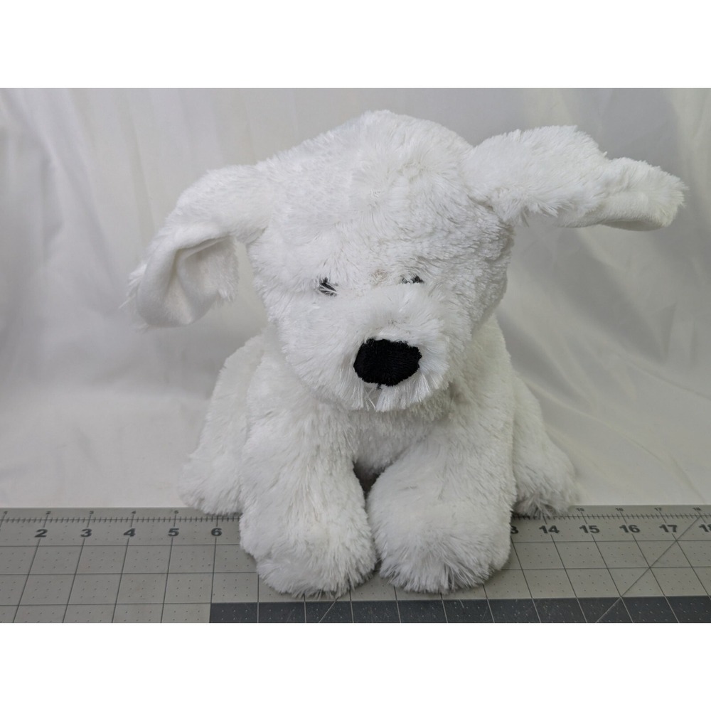 Chrisha Playful Plush White Dog Plush 11 Inch 2004 Stuffed Animal Toy - Picture 1 of 11